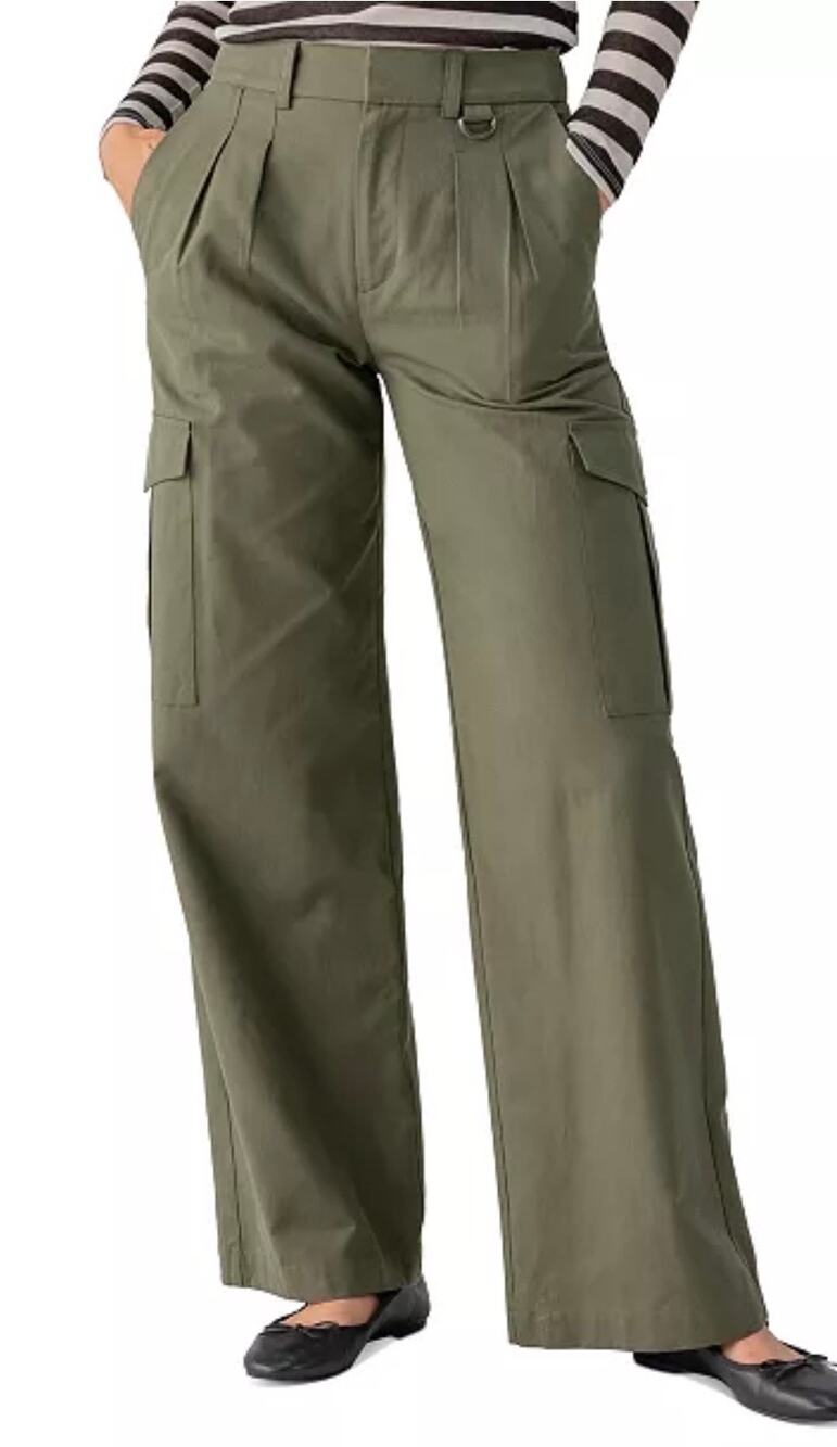 Sanctuary Cargo Pants Women’s SZ 33 NWT Frankie Wide-Leg Pleat Army Green Wide